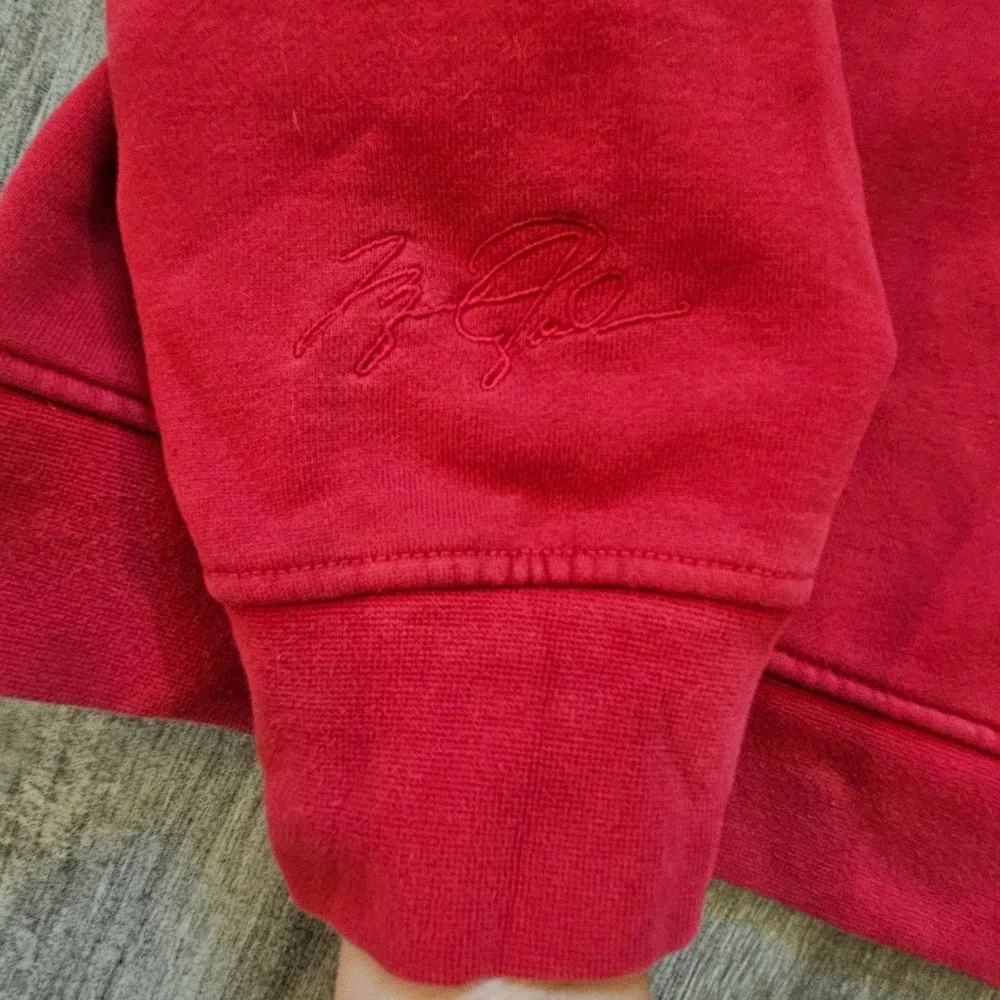 Jordan Hoodie Mens Size L Red Jumpman Fleece Pullover Sweatshirt Sportswear